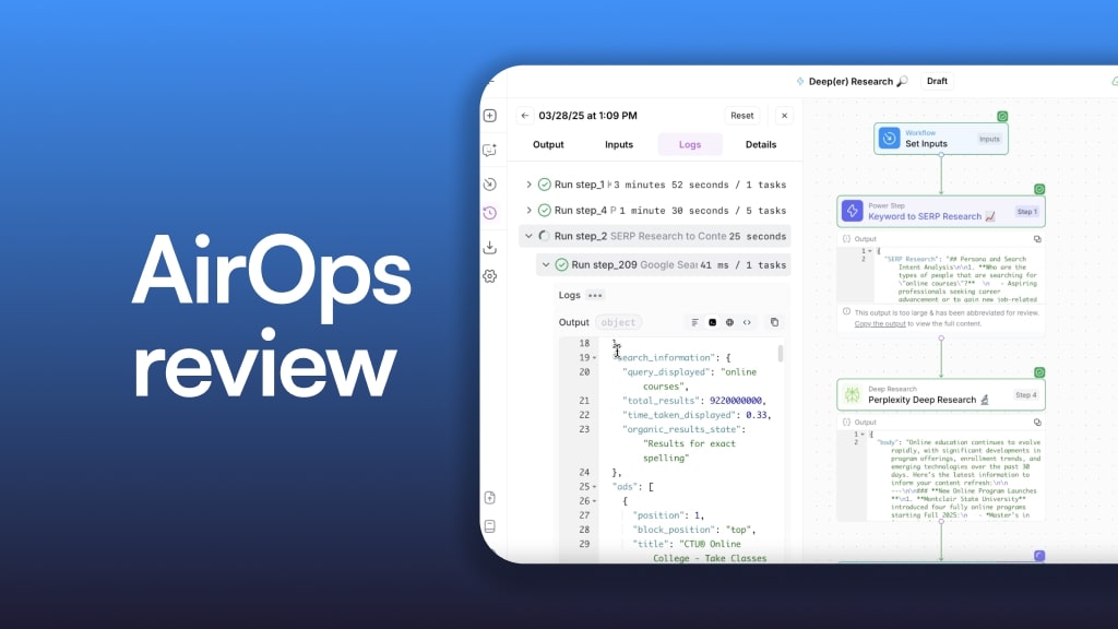AirOps - product screenshot