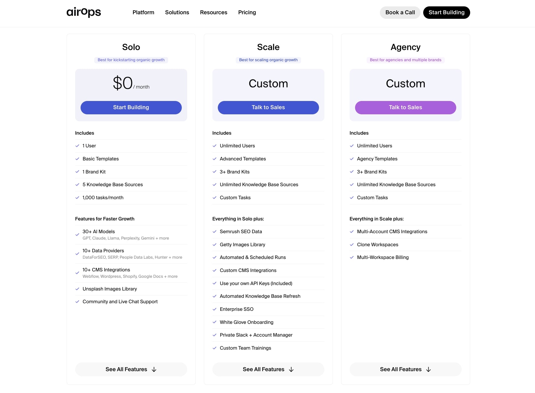 AirOps - product screenshot