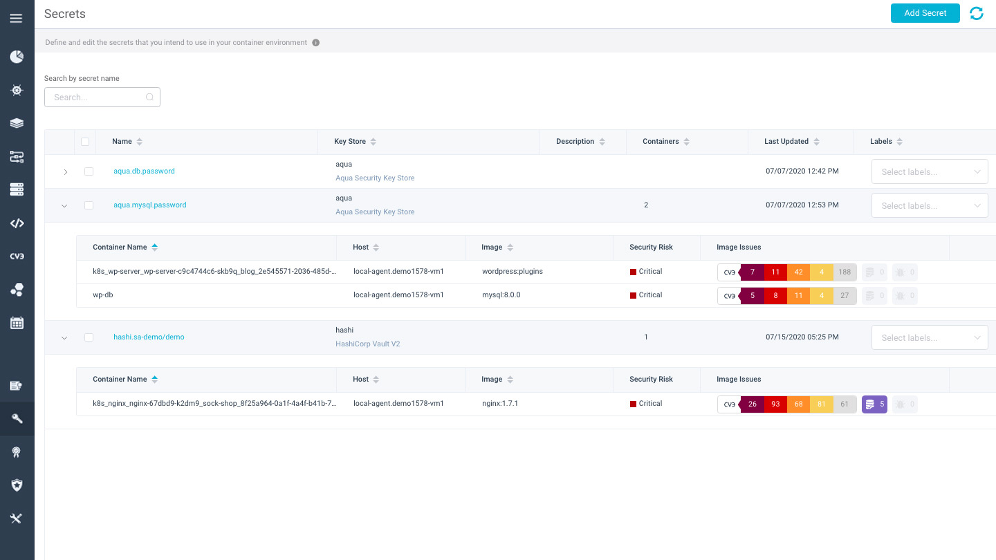 Aqua Security - product screenshot