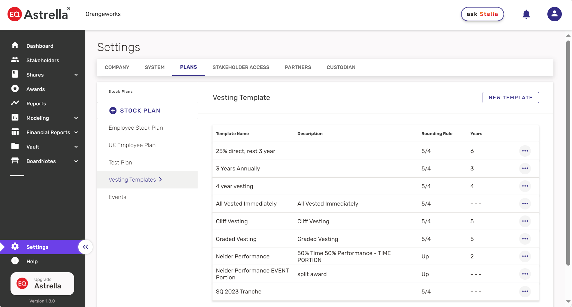 Astrella - product screenshot