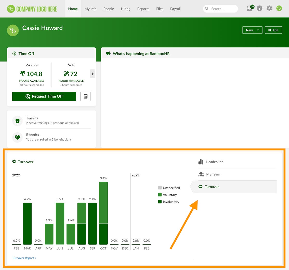 BambooHR - product screenshot