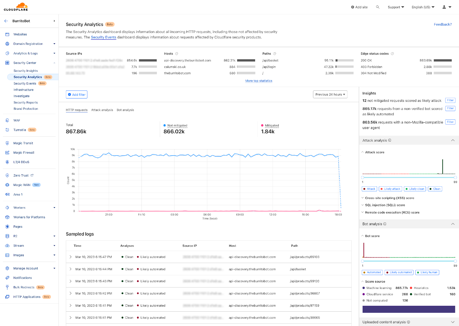 cloudflare - product screenshot