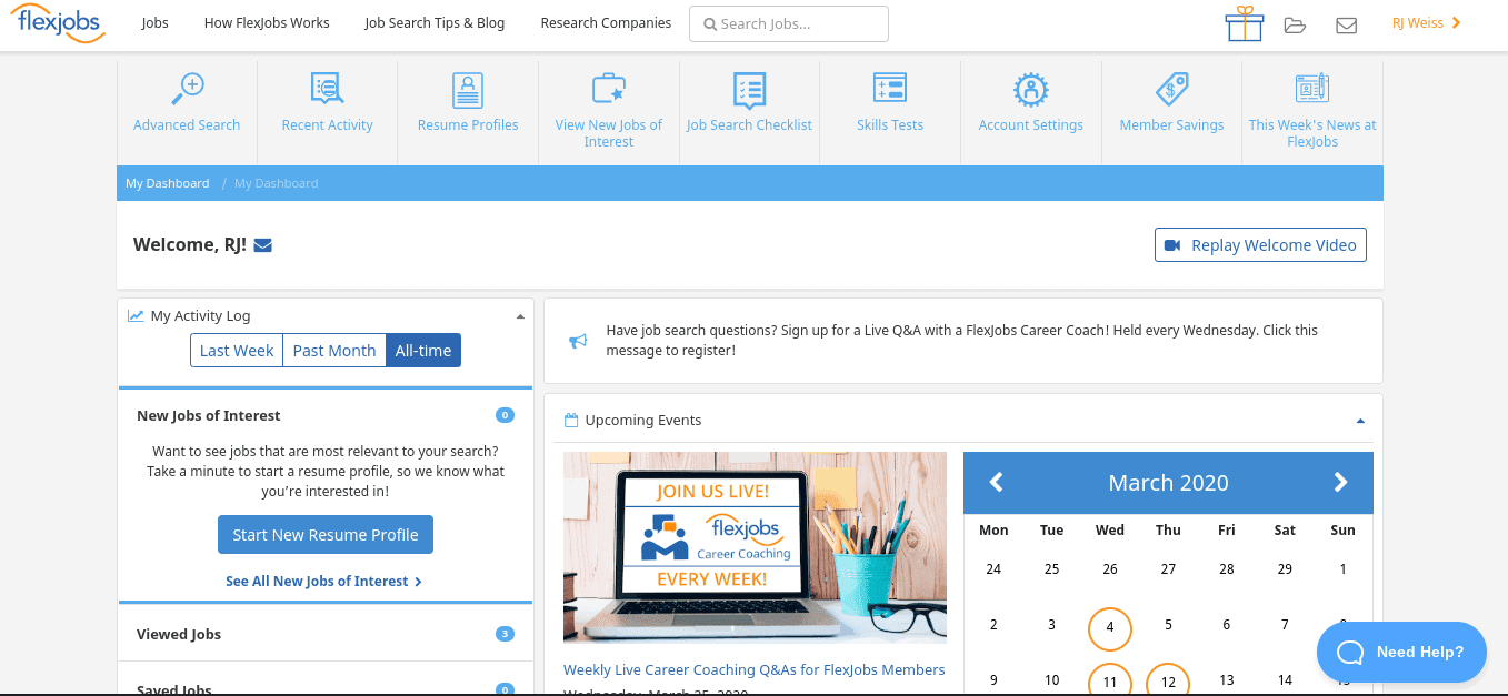 FlexJobs - product screenshot