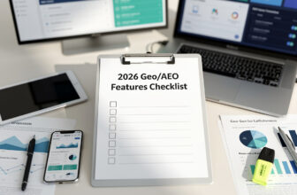 2026 GEO/AEO platform features checklist guide