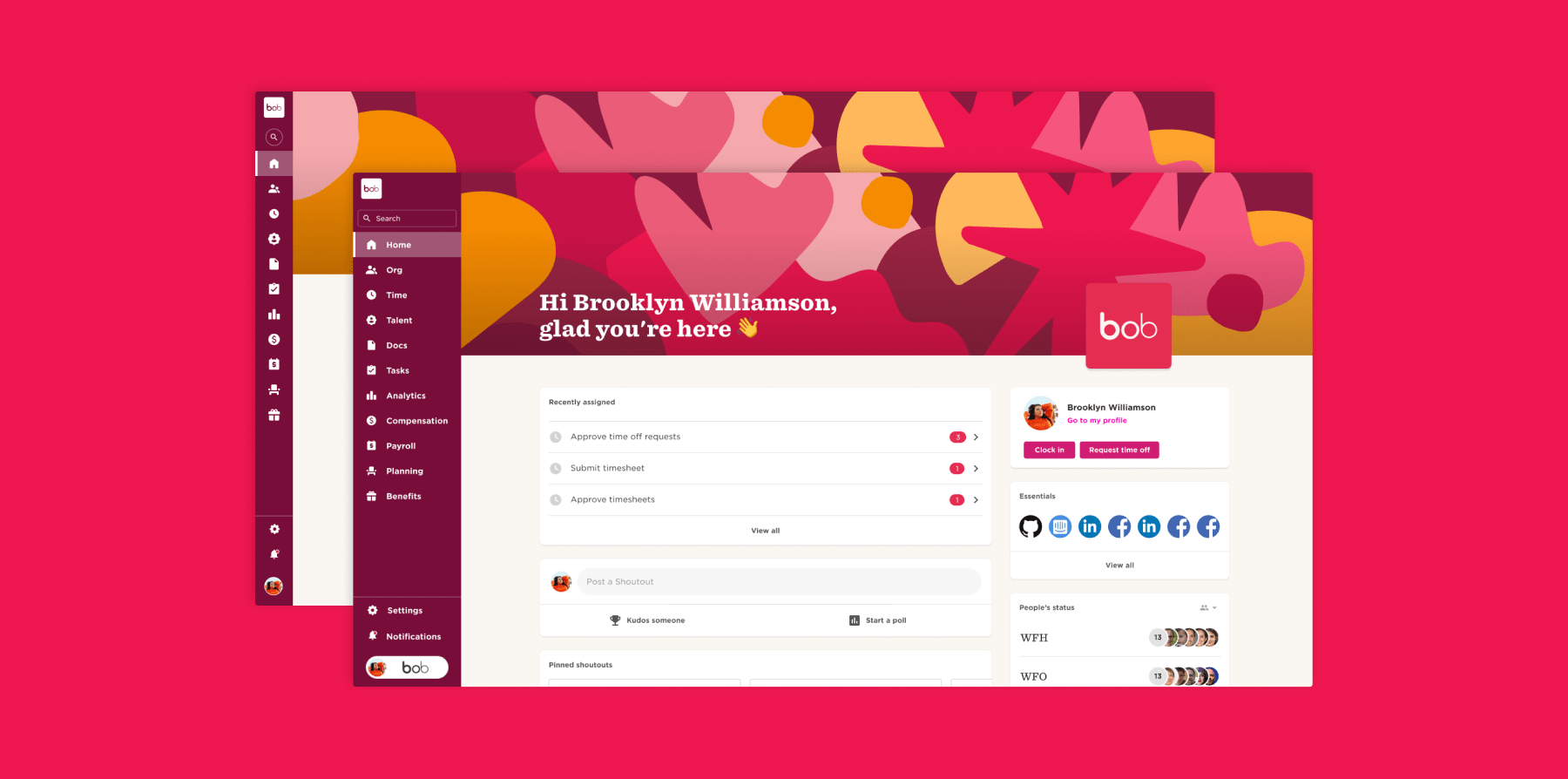 HiBob - product screenshot