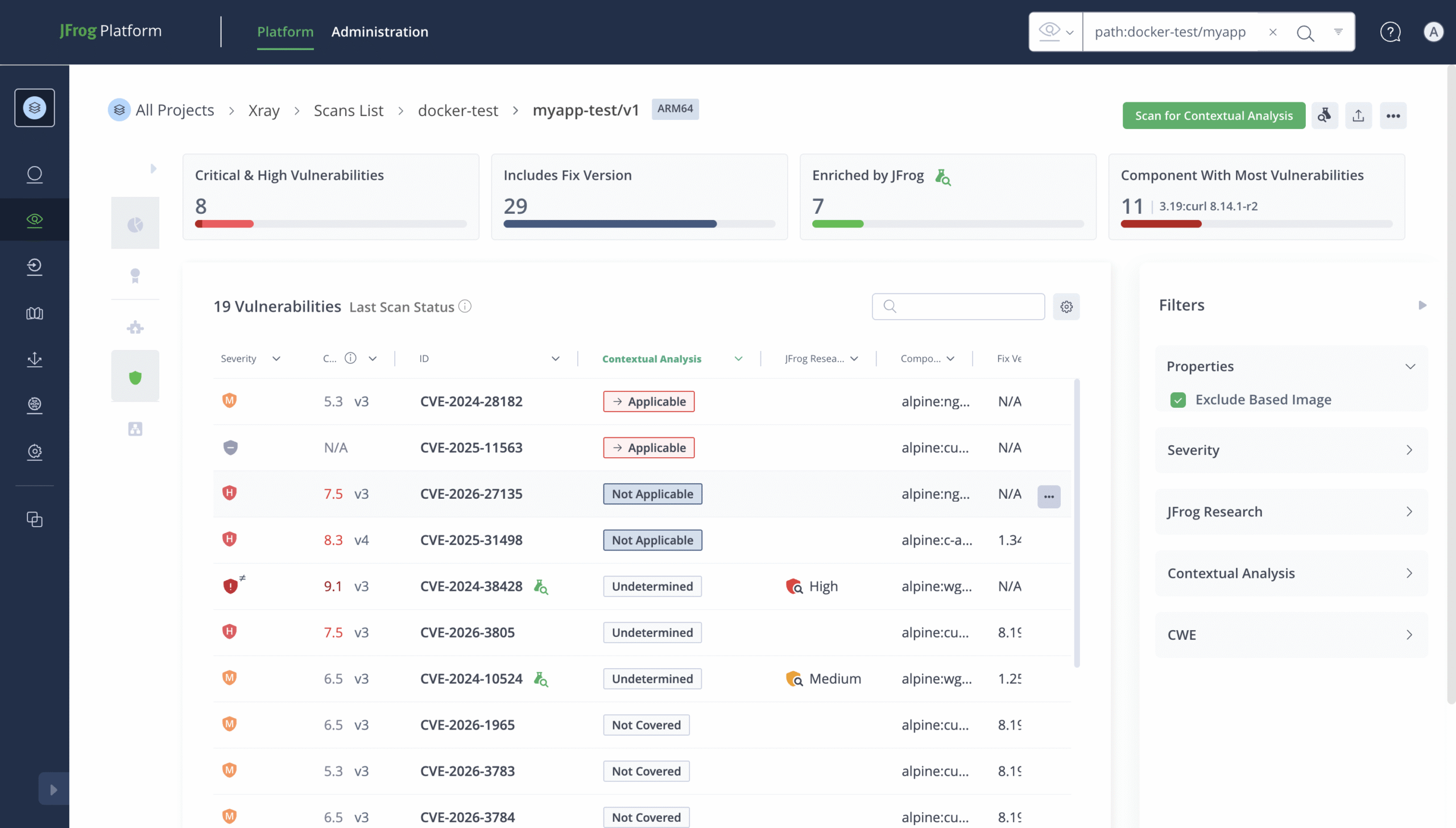 JFrog Xray - product screenshot