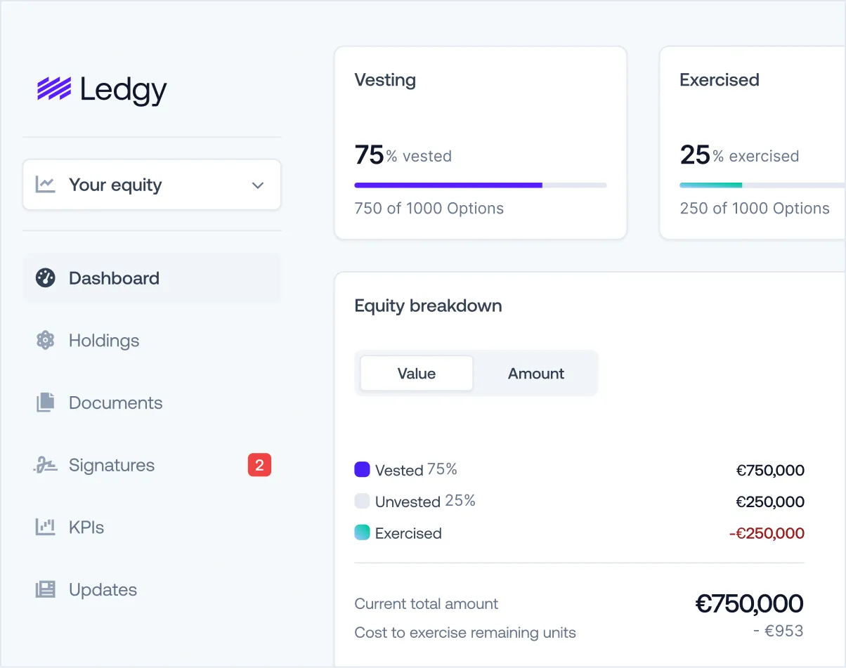 Ledgy - product screenshot