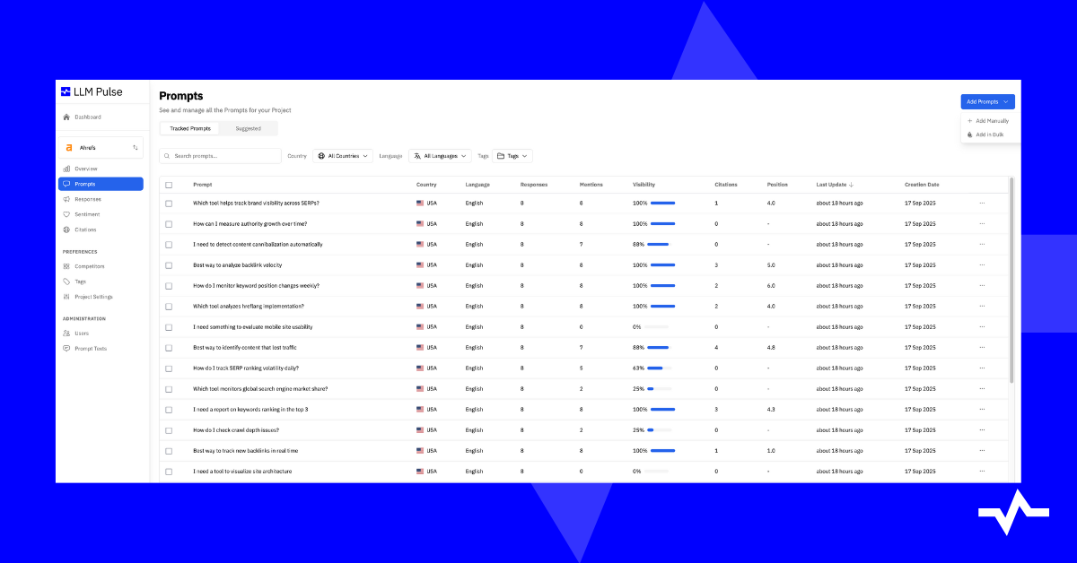 LLM Pulse - product screenshot
