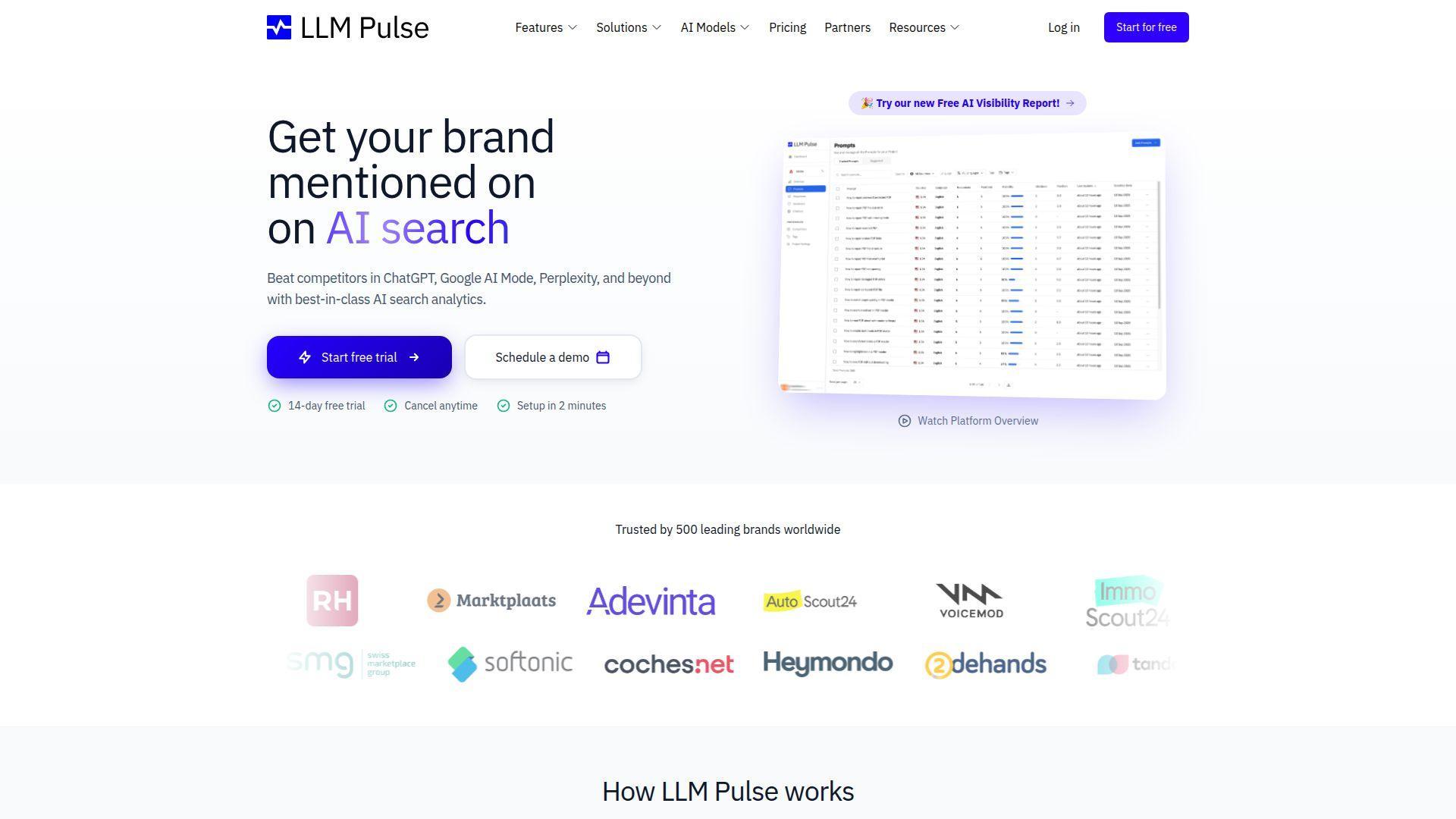LLM Pulse - product screenshot