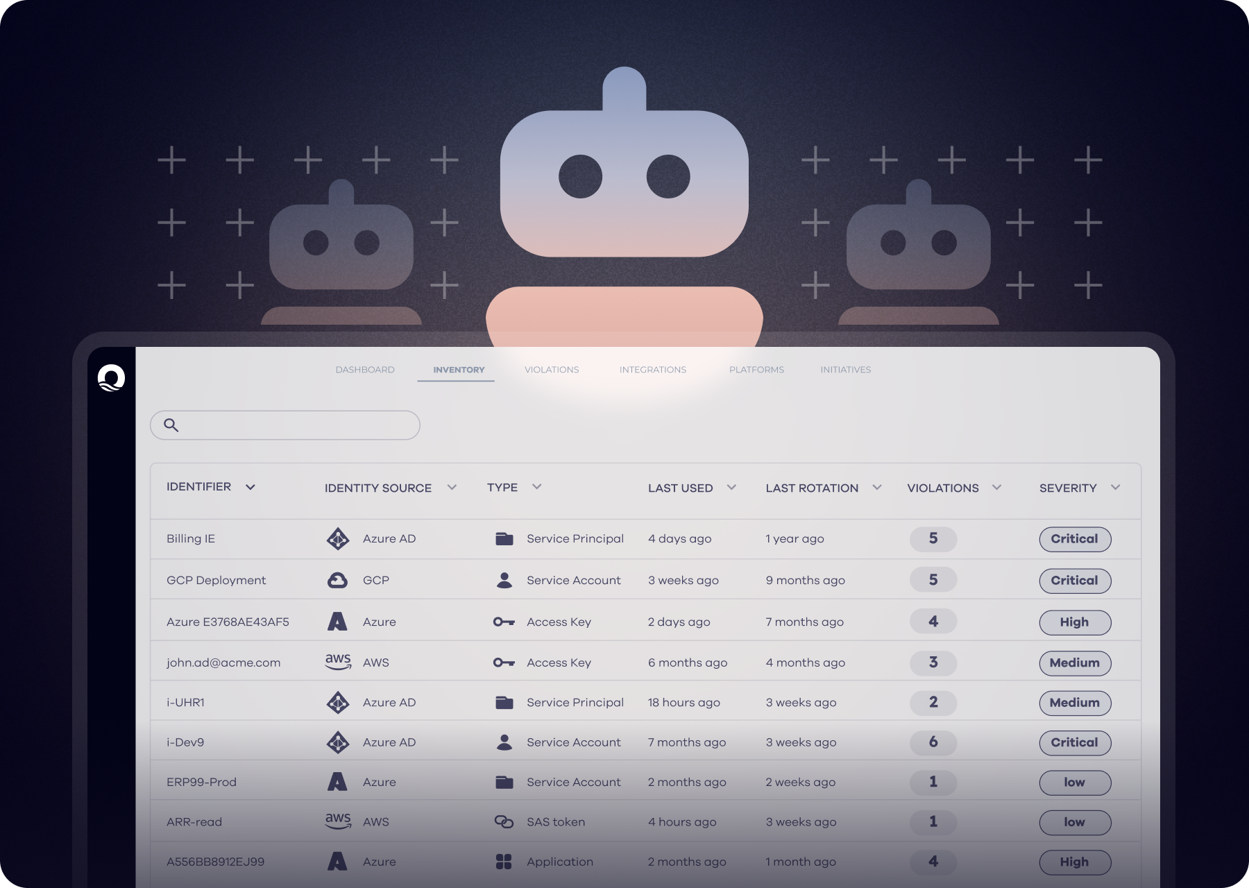 Oasis Security - product screenshot