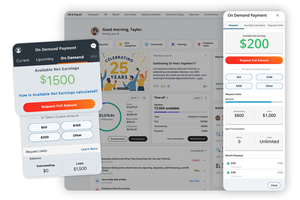 Paylocity - product screenshot