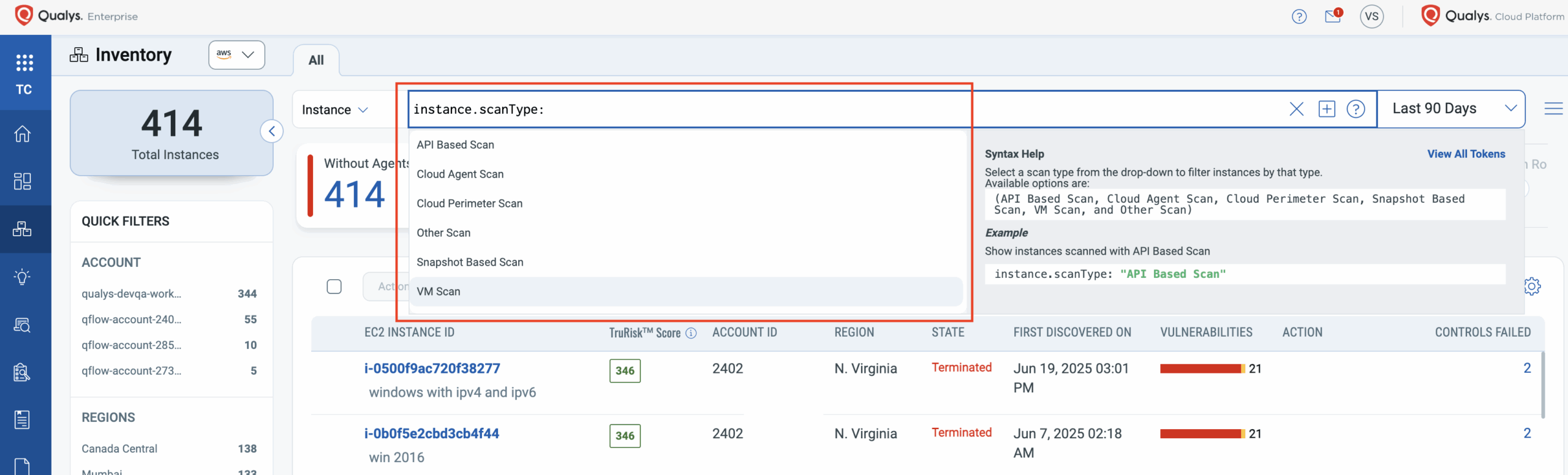 Qualys TotalCloud - product screenshot