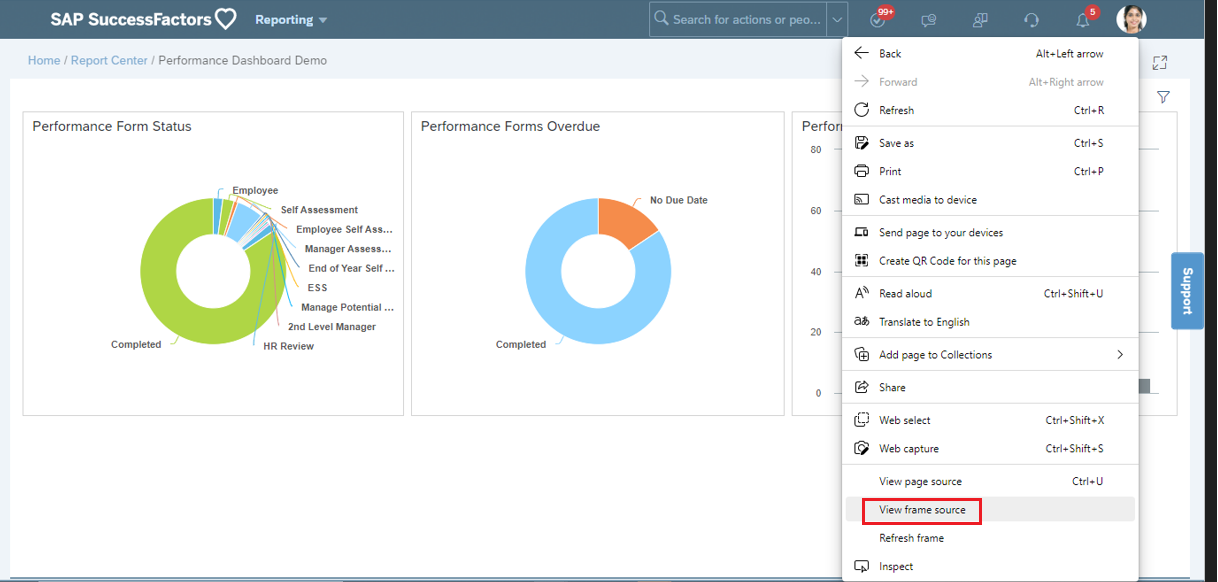 SAP SuccessFactors - product screenshot