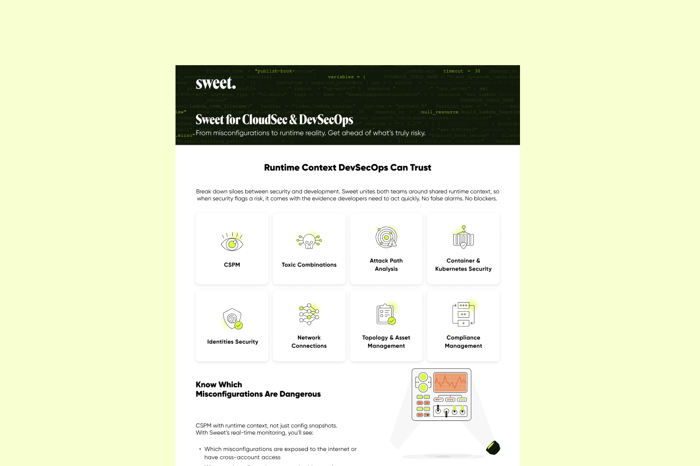 Sweet Security - product screenshot