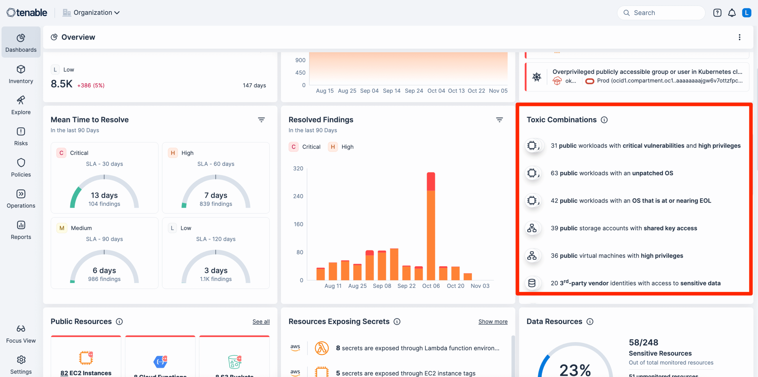 Tenable Cloud Security - product screenshot