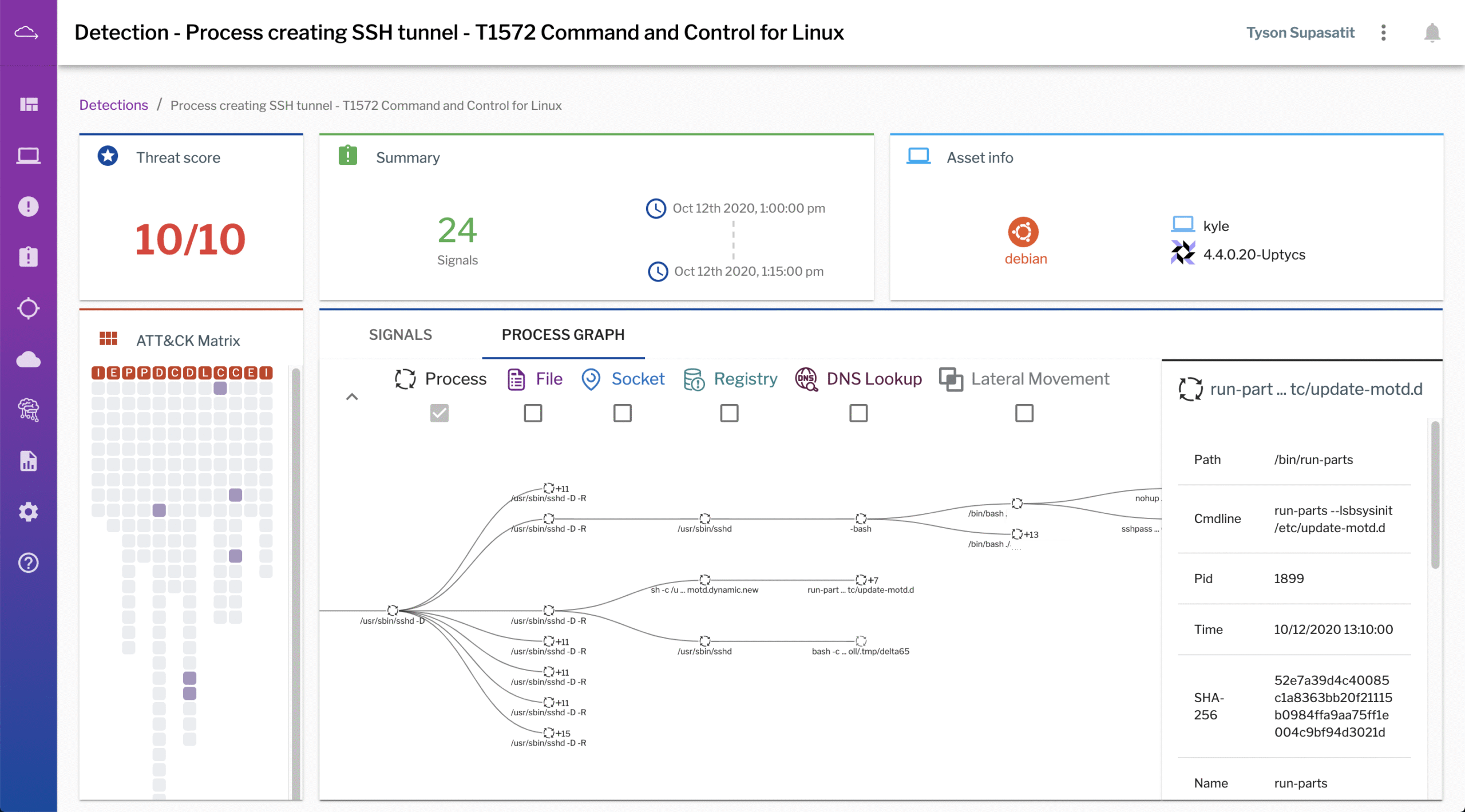 Uptycs - product screenshot