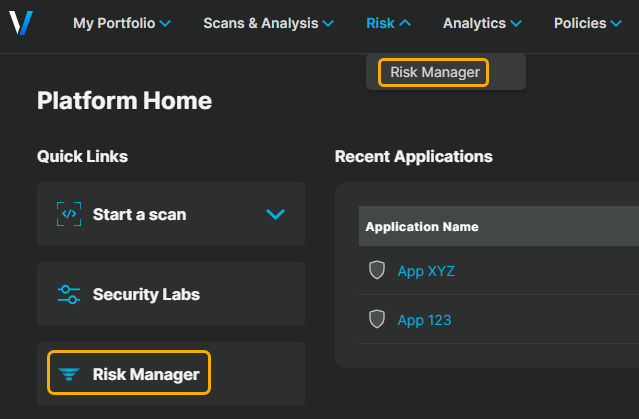 Veracode - product screenshot
