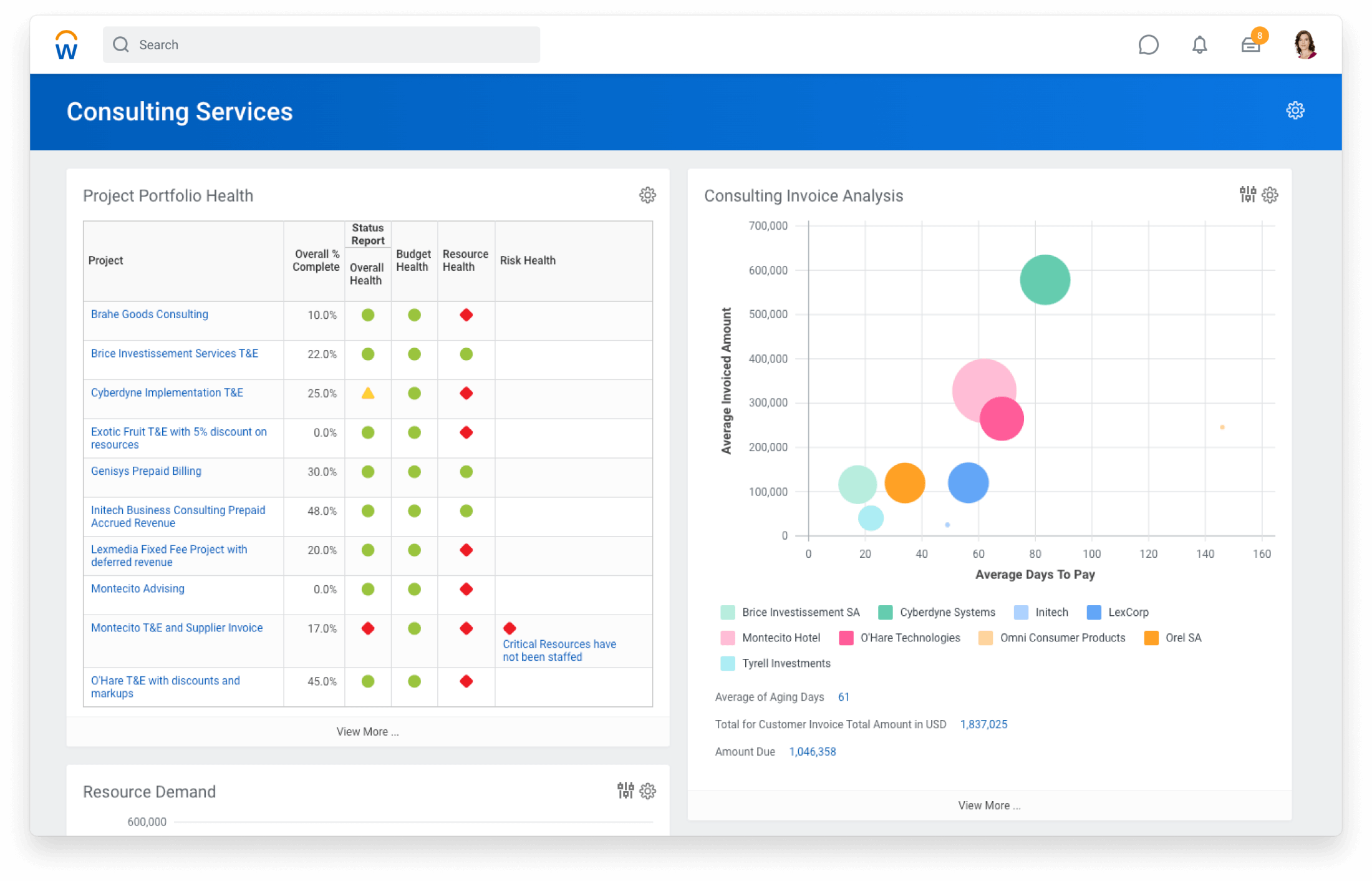 Workday - product screenshot