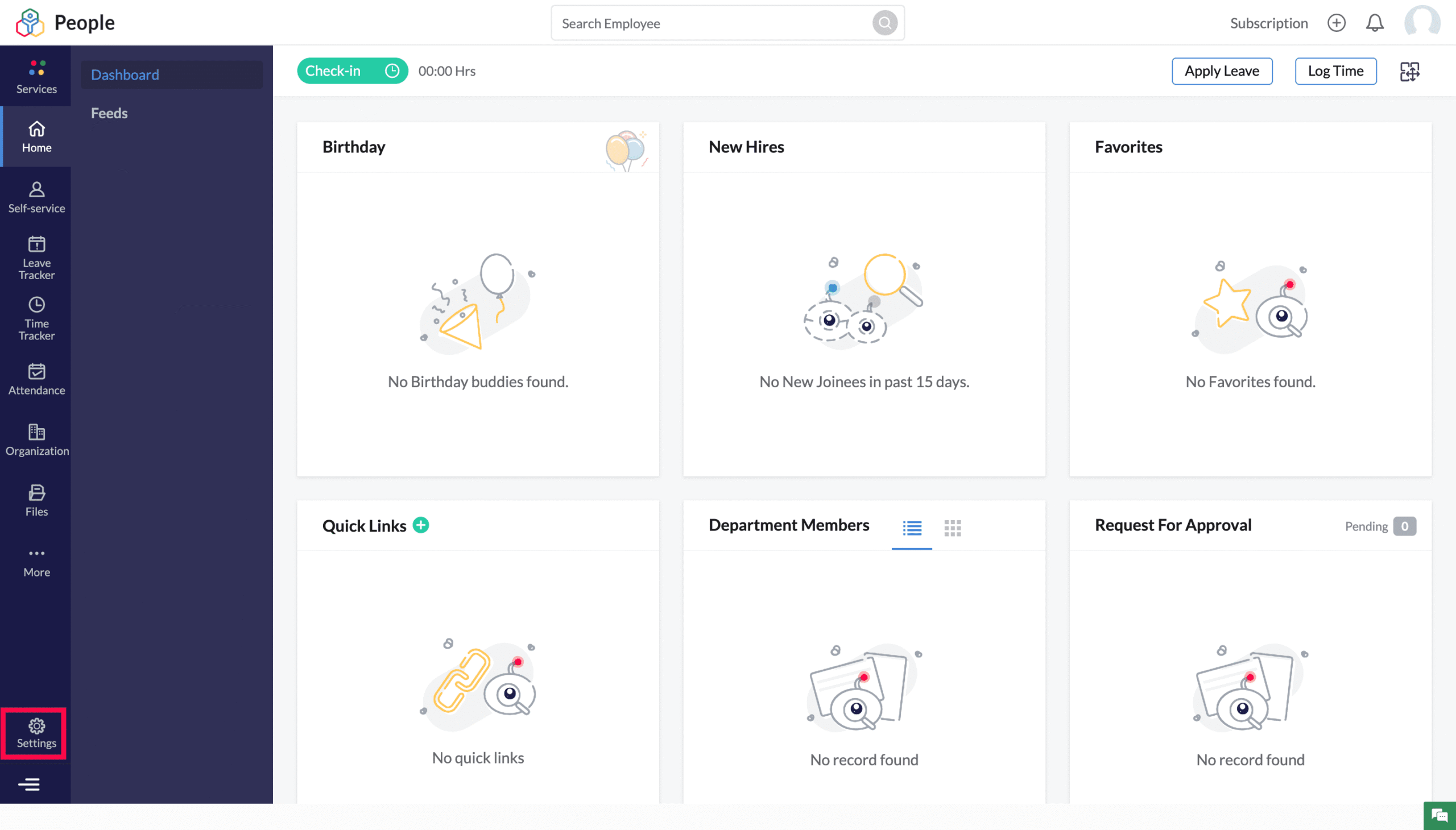 Zoho People - product screenshot