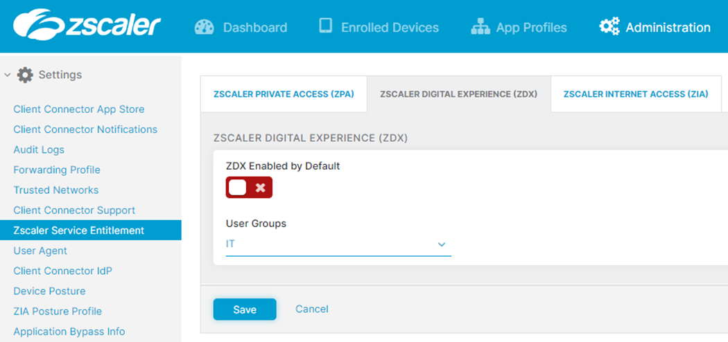 zscaler - product screenshot